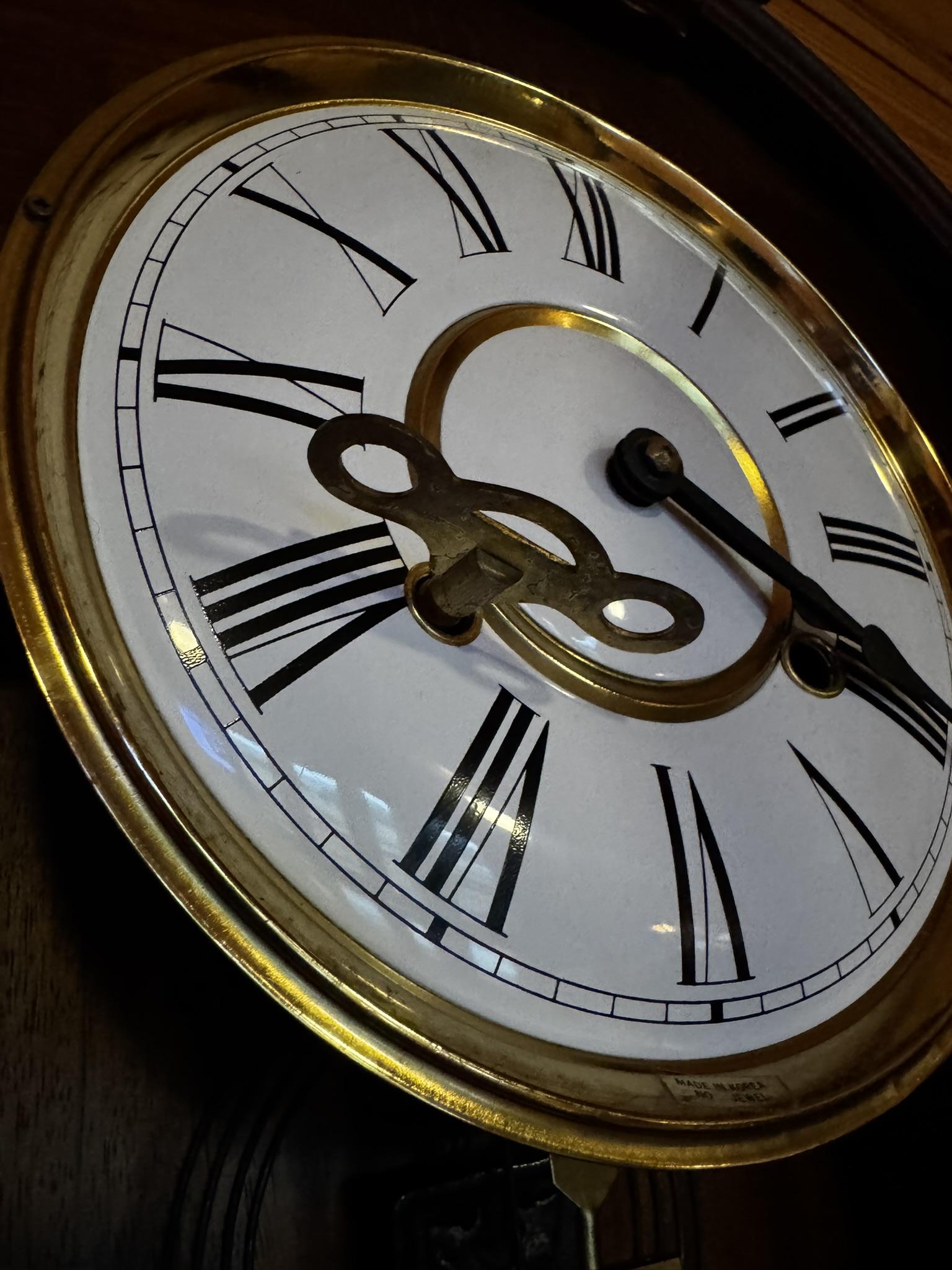 Close-up of clock face