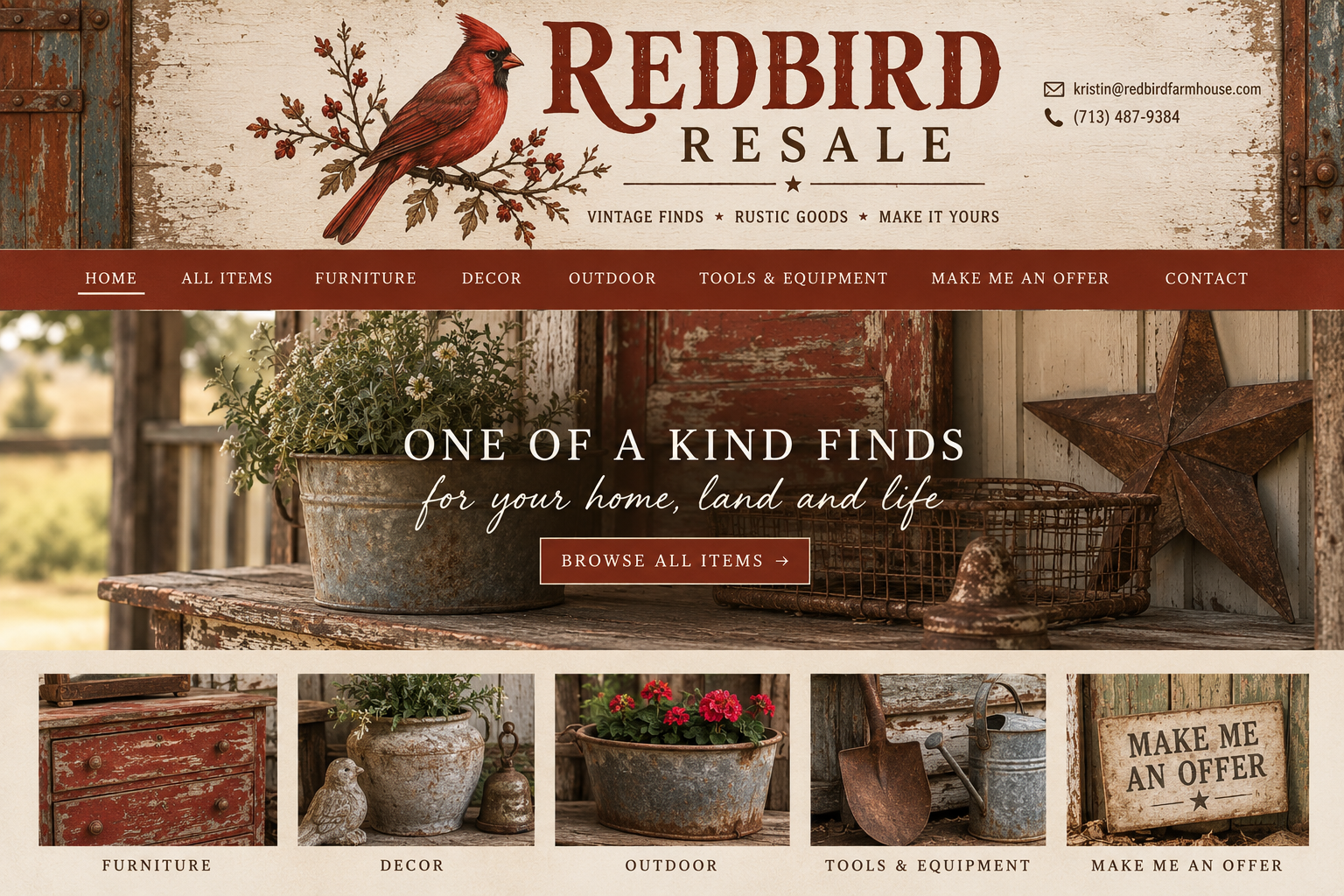 Redbird Resale red cardinal logo